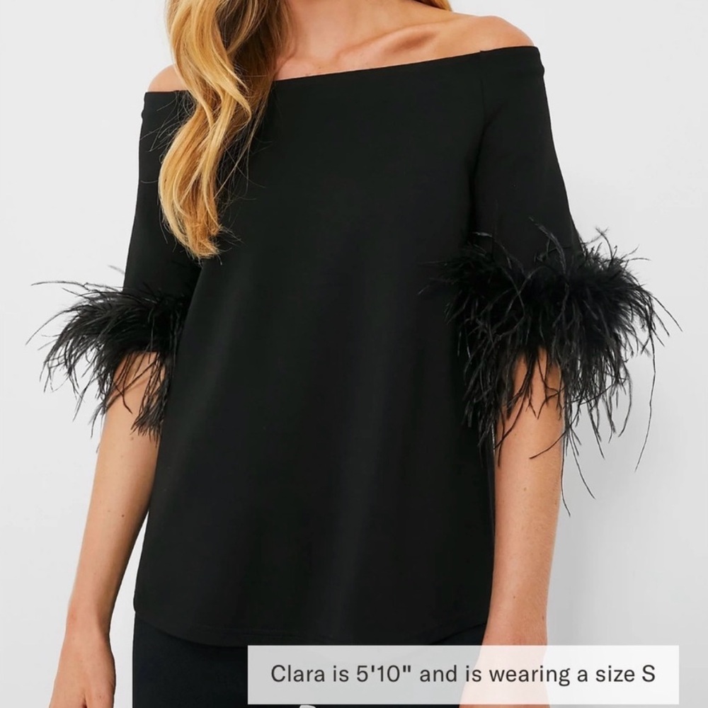 Tuckernuck Black Feather Miranda Off the Shoulder Top - Never Worn
